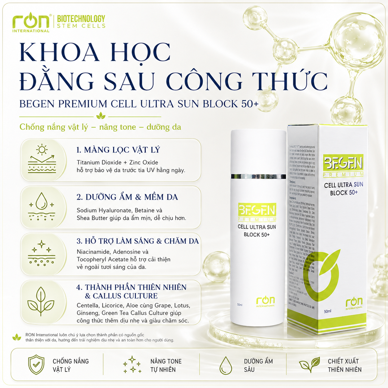 Kem Chống Nắng Tế Bào Gốc Premium Block 50+